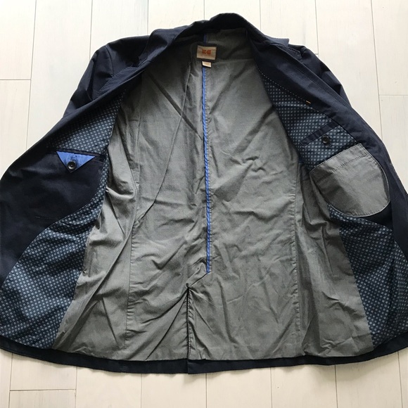 NWOT HUGO BOSS navy cotton sport coat size 40R - Picture 5 of 6